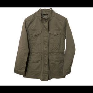 Gap big girls cargo utility olive green jacket sz XL (12)